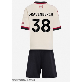 Billige Fotballdrakt Liverpool Ryan Gravenberch #38 Replika Bortedraktsett Barn 2025-26 Kortermet (med bukser)